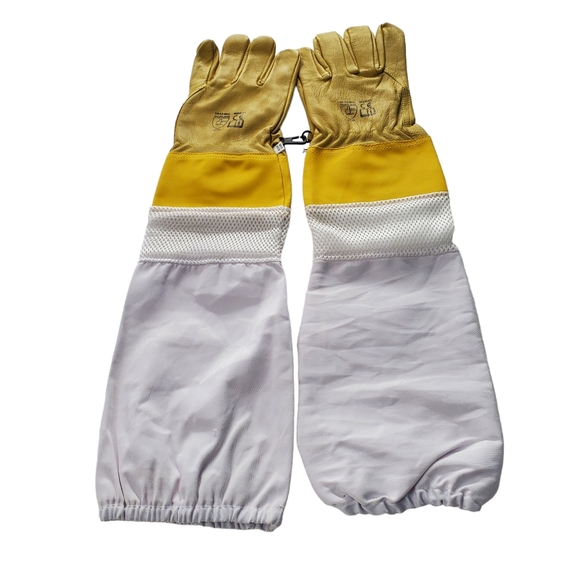 NEW Ventilated Gloves Professional Beekeeping Leather/ Long/Durable Size XL(11) - Picture 4 of 9